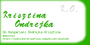 krisztina ondrejka business card